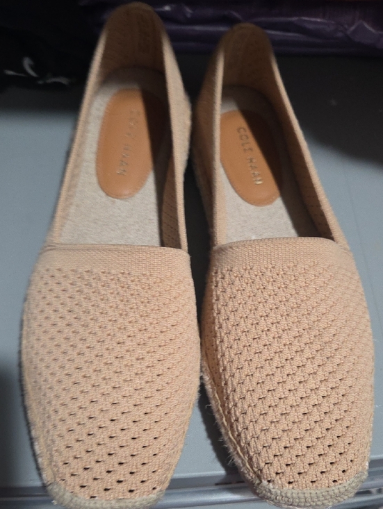 Cole Haan Shoes - Cole Haan Womens Knit Slip-On Flats in Light Beige